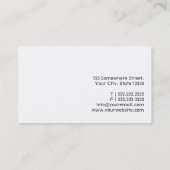 Black Stripe Financial Advisor Visitekaartje (Achterkant)