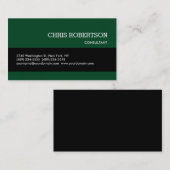 Black Stripe Forest Green Standard-Visitekaartje Visitekaartje (Voorkant / Achterkant)