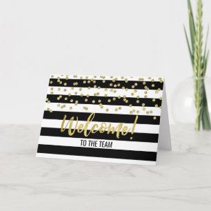 Black Stripe Gold Dot Medewerker Welkom bij het te Kaart