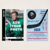 Black Stripe Hockey Trading Kaart - aangepaste sta (Voorkant /achterkant)