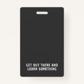 Black Stripe Homeschool Educator ID Badge (Achterkant)