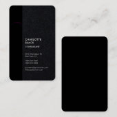 Black Stripe Minimalist Modern Stijlvol Eenvoudig Visitekaartje (Voorkant / Achterkant)