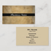 Black Stripe on an elegant Parchment Design Visitekaartje (Voorkant / Achterkant)
