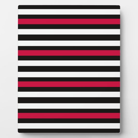 Black Stripe Red White Fotoplaat (Voorkant)