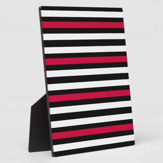 Black Stripe Red White Fotoplaat (Zijkant)