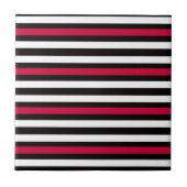 Black Stripe Red White Tegeltje (Voorkant)