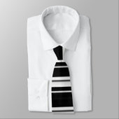 Black Stripe Tie – Bold Modern Accessory Stropdas (Gebonden)