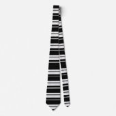 Black Stripe Tie – Bold Modern Accessory Stropdas (Voorkant)