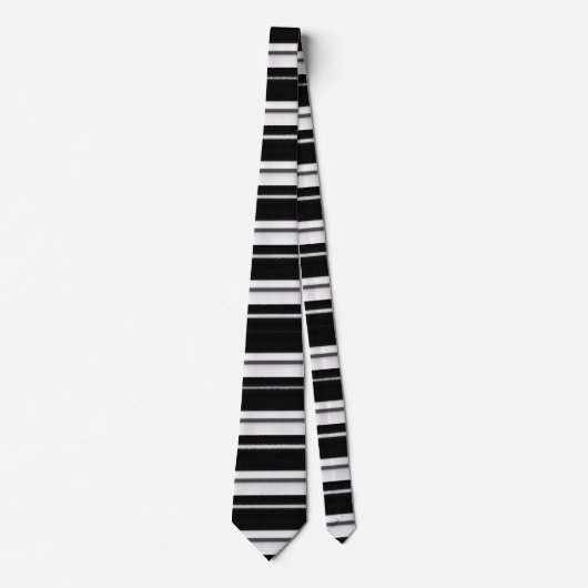 Black Stripe Tie – Bold Modern Accessory Stropdas (Voorkant)