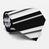 Black Stripe Tie – Bold Modern Accessory Stropdas (Opgerold)