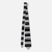 Black Stripe Tie – Bold Modern Accessory Stropdas (Achterkant)