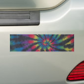 Black Stripe Tie Dye Swirl Sticker (Op auto)