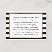 Black Stripe Vrijgezellenfeest Display Card en Lab Informatiekaartje (Achterkant)