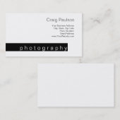 Black Stripe White Trend Photography Visitekaartje (Voorkant / Achterkant)