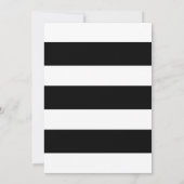 Black Striped Baby shower Invitation Kaart (Achterkant)