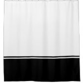 Black Striped Bathroom Shower Curtain Douchegordijn (Voorkant)