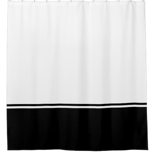 Black Striped Bathroom Shower Curtain Douchegordijn (Voorkant)