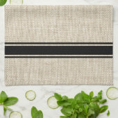 Black Striped Kitchen Towel Theedoek (Gevouwen)