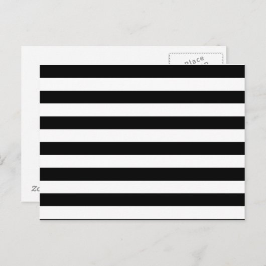 Black Stripes Briefkaart (Voorkant / Achterkant)