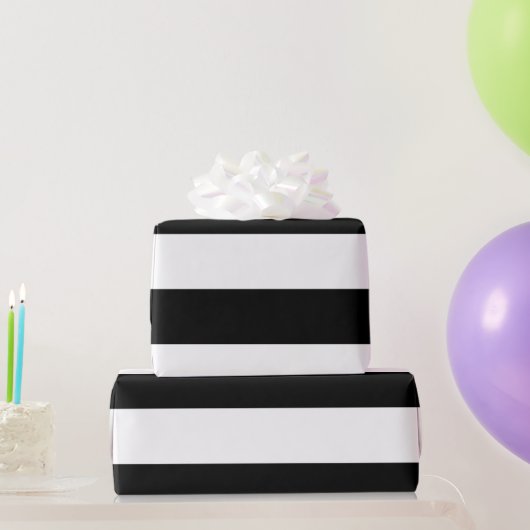 Black Stripes Cadeaupapier (Feestgeschenken)