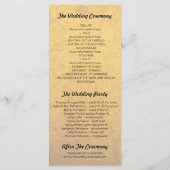 Black Stripes Carnaval Vintage Wedding Programma's (Achterkant)