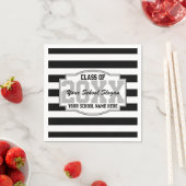 Black Stripes Class of 20XX Graduation Party Servetten (Insitu)