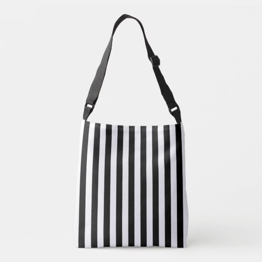 Black Stripes Crossbody Tas (Achterkant)