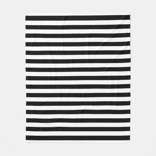 Black Stripes Fleece Deken (Voorkant)