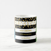 Black Stripes Gold Foto Best Pap Kerstmis Koffiemok (Center)