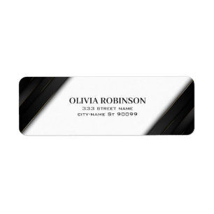 Black Stripes Gold Thin Lines Etiket