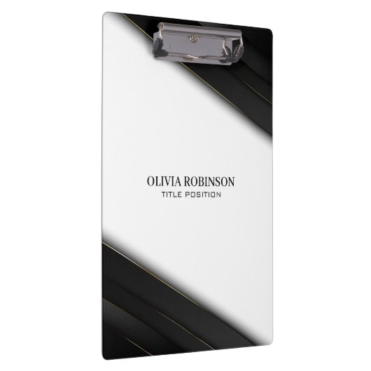 Black Stripes Gold Thin Lines Klembord (Rechts)