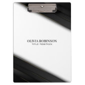 Black Stripes Gold Thin Lines Klembord (Voorkant)