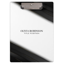 Black Stripes Gold Thin Lines Klembord