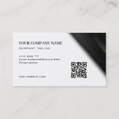 Black Stripes Gold Thin Lines Visitekaartje (Achterkant)