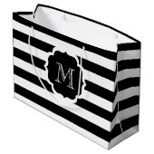 Black Stripes Groot Cadeauzakje (Achterkant Gekanteld)