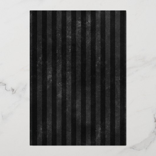 Black Stripes Halloween Dinner Party Gold Folie Uitnodiging (Achterkant)