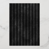 Black Stripes Halloween Tea Party Gold Folie Uitnodiging (Achterkant)