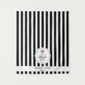 Black Stripes Logo Table Pop Up Shop Vendor Runner Wandkleed (Voorkant)