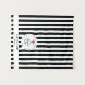 Black Stripes Logo Table Pop Up Shop Vendor Runner Wandkleed (Voorkant (horizontaal))