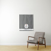 Black Stripes Logo Table Pop Up Shop Vendor Runner Wandkleed (In situ)