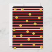 Black Stripes Red Rose Girl 19e verjaardag Kaart (Achterkant)