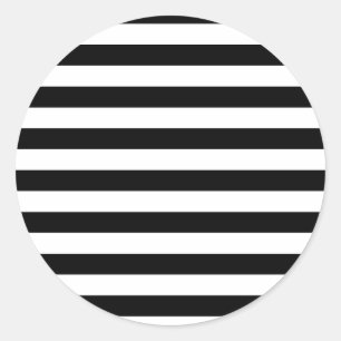 Black Stripes Ronde Sticker