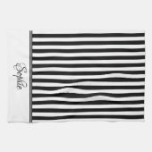 Black Stripes Theedoek (Horizontaal)