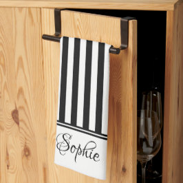 Black Stripes Theedoek