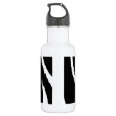 Black Stripes Waterfles (Achterkant)