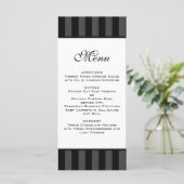Black Stripes Wedding Menu (Staand voorkant)
