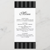 Black Stripes Wedding Menu (Voorkant)