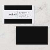 Black Stripes White Blue Manager Visitekaartje (Voorkant / Achterkant)