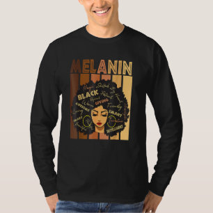 Black Strong Afro Love Melanin African American Wo T-shirt