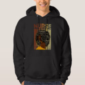Black Strong Nurse Afro Love Melanin African Ameri Hoodie (Voorkant)